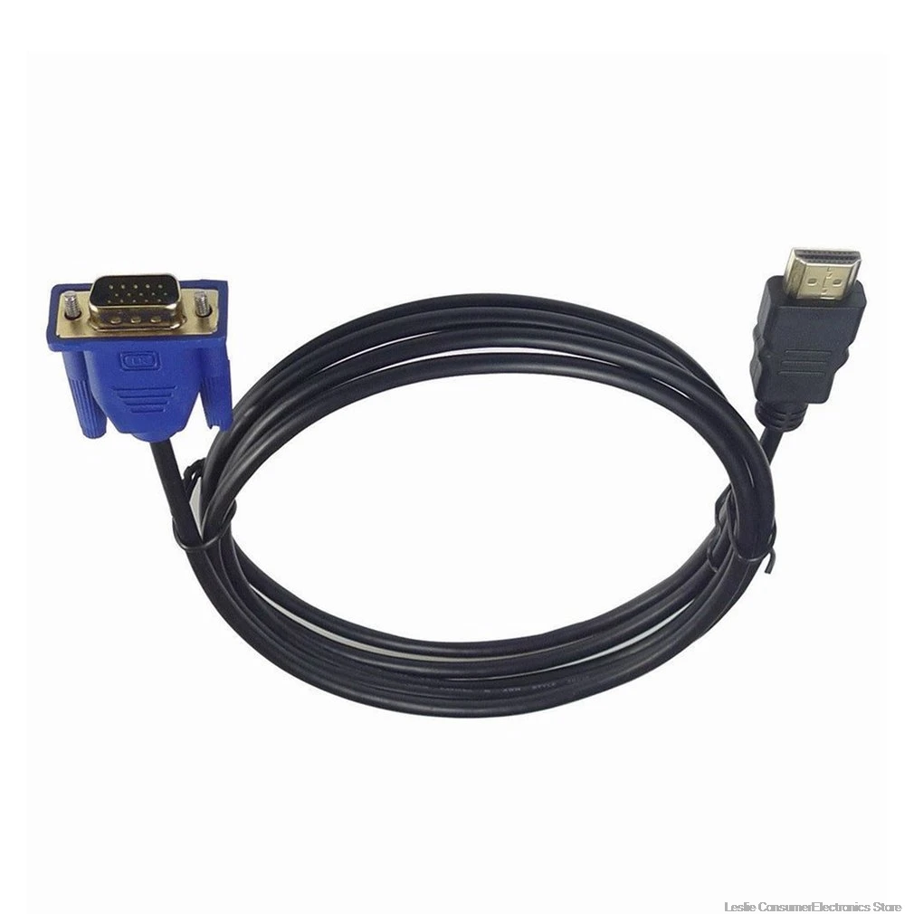 1 м HDMI совместимый кабель с VGA 1080P HD аудиоадаптером Кабель кабелем Прямая