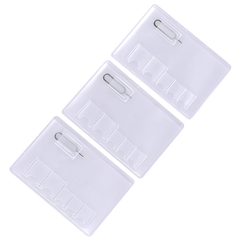 

5Pcs 6 Sim Card Storage Case Box Bag Easy Carry Clear Protector Portable For Sim Memory Card Transparency Universal