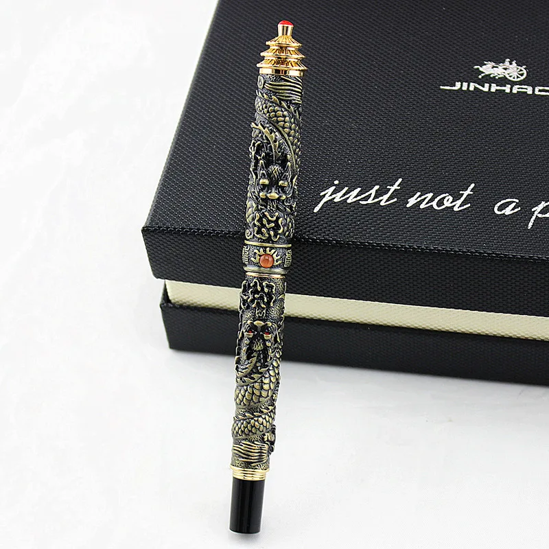 Высокое качество Jinhao Dragon шариковая ручка Роскошная металлическая древнее