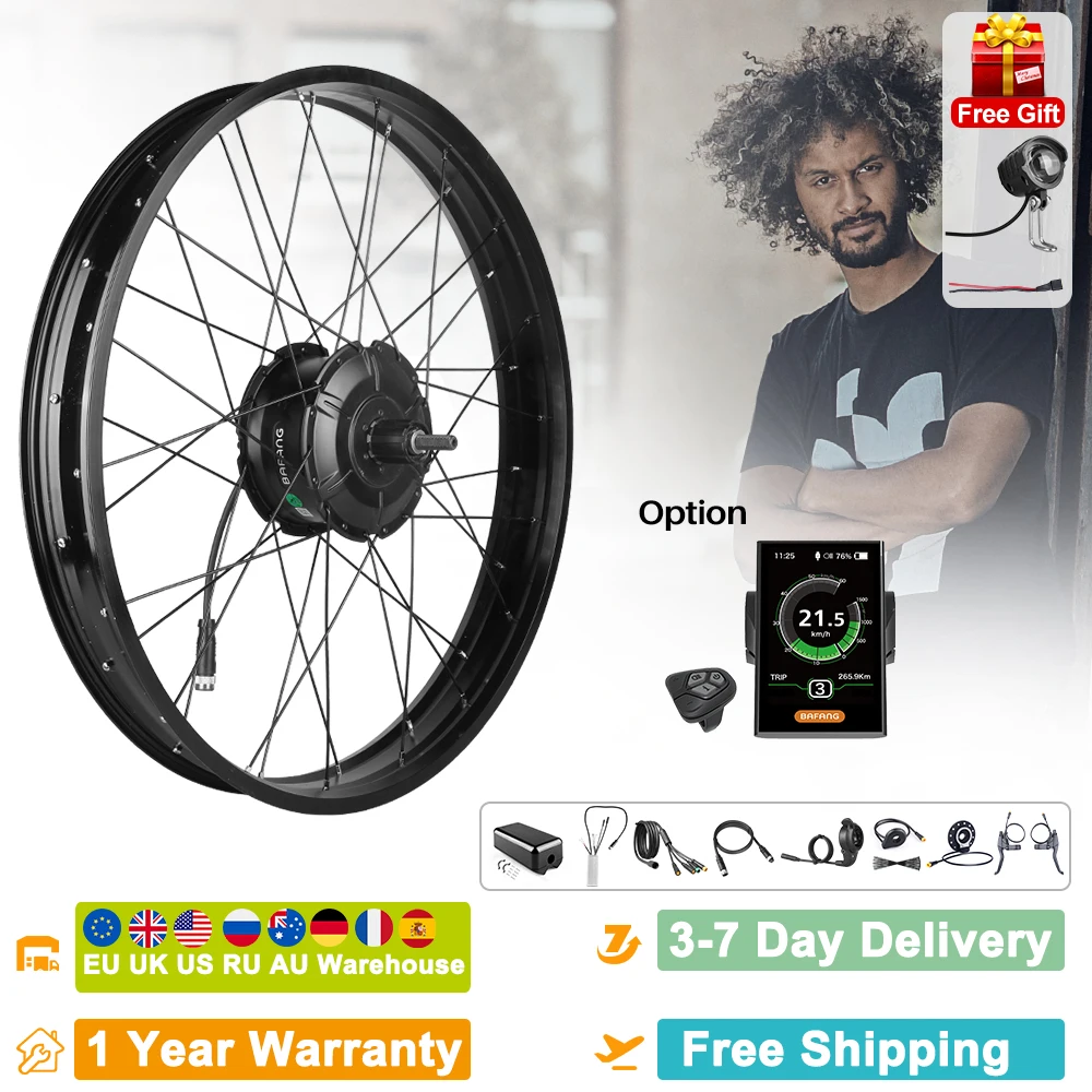 

Bafang 1000W 750W 250W Wheel Hub Motor 48V 36V Electric Bicycle Conversion Kit 20 26 Rear Drive Fat Tire E-Bike Engine Cassette