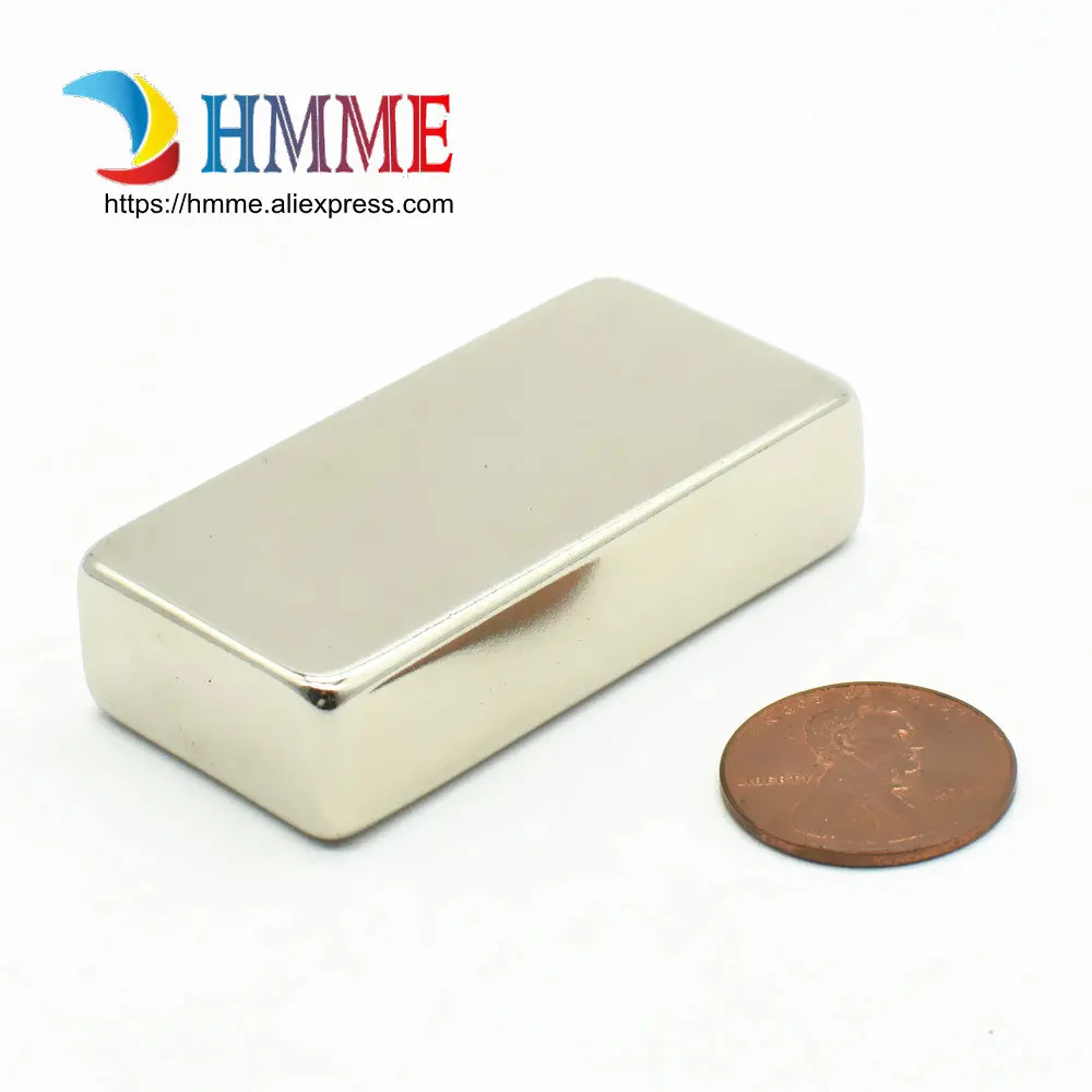 NdFeB N50 Block 2&quotx1&quotx1/2&quot Wind Turbine Magnet Strong Neodymium Magnets for generator Rare Earth Motor Permanent magnets |