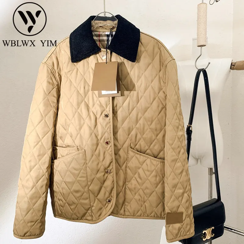 Роскошная зимняя женская куртка модное пальто с большими карманами и хлопковой