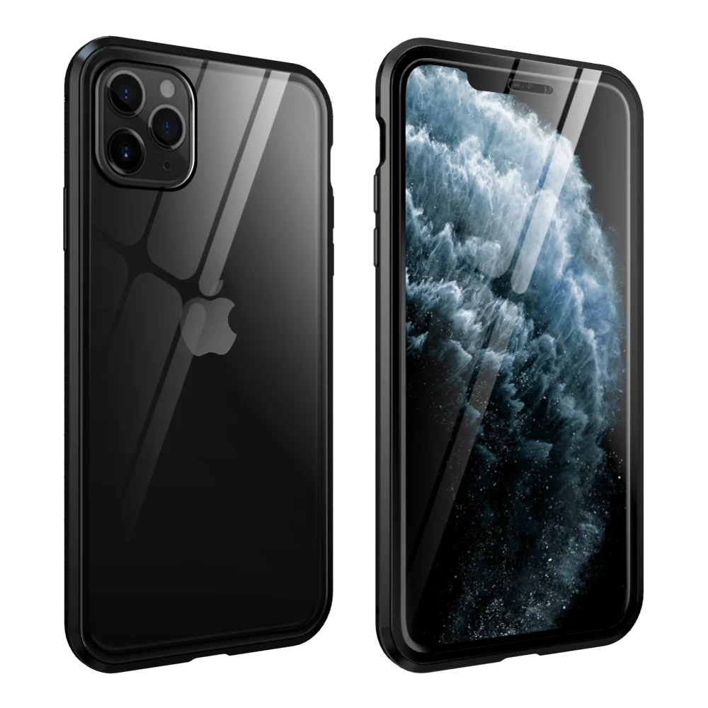Магнитный адсорбционный металлический чехол для iPhone 11 promax xsmax xr 7p 8p 6p X 7 8 6