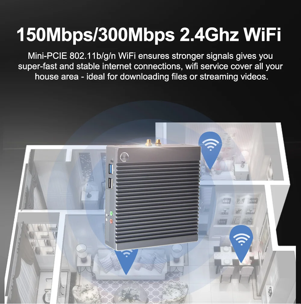 K6-F13 J1800 J1900 четырехъядерный промышленный ПК N2840 N2940 безвентиляторный мини ПК VDI PCoIP тонкий клиент 2* RJ45 LAN 2* HDMI офисный компьютер
