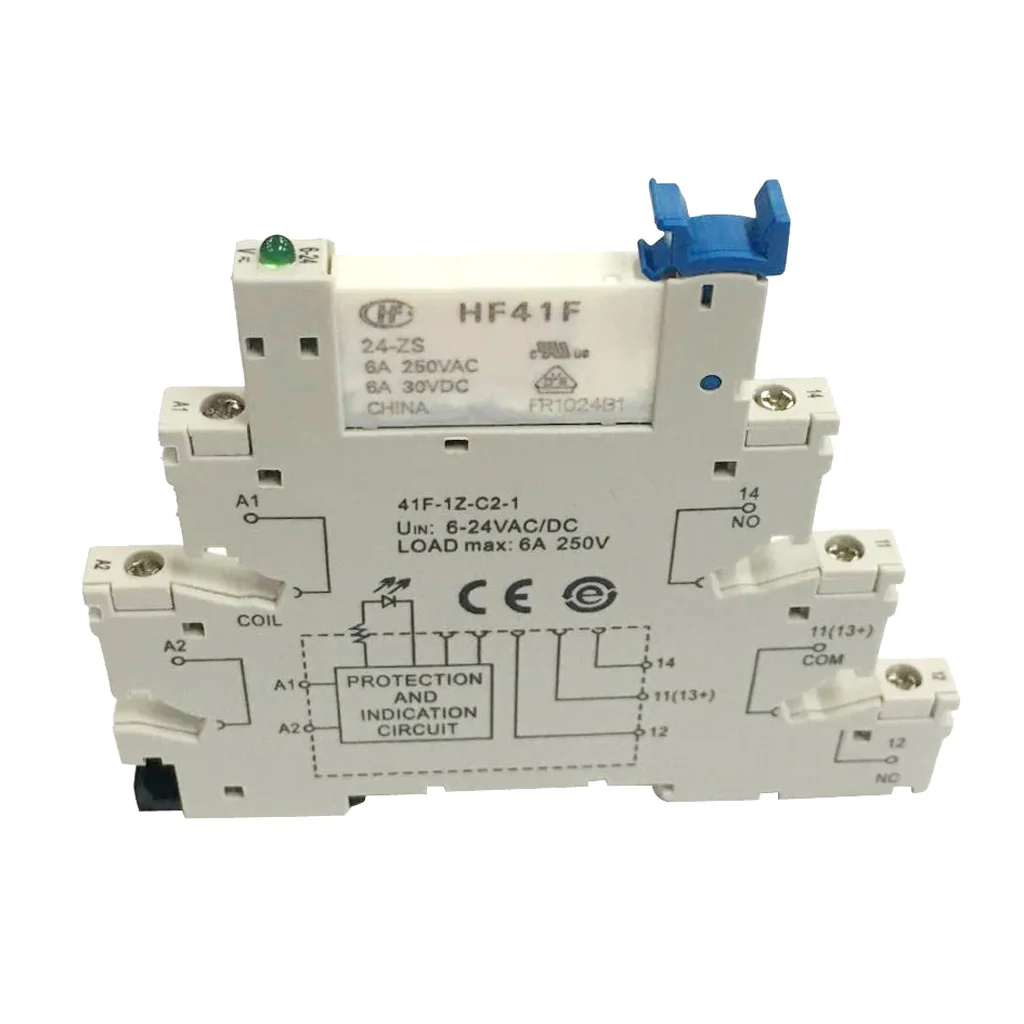 10 шт. Hongfa HF41F PCB реле 5 PIN релейное гнездо 6A 250VAC 30VDC для промышленной