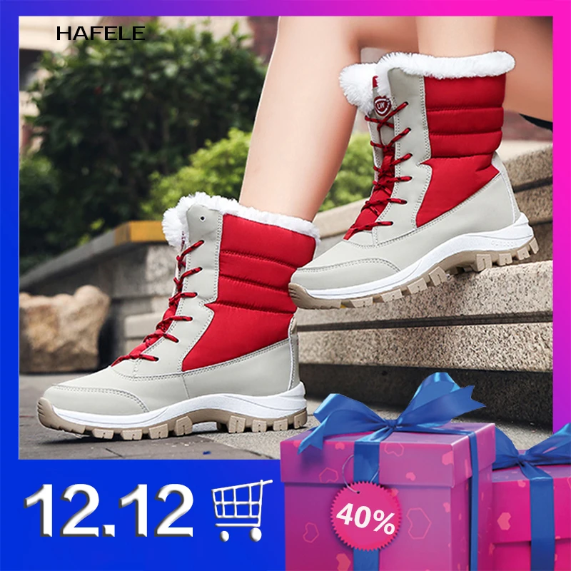 Женские ботинки Водонепроницаемая зимняя обувь зимние сохраняющие тепло