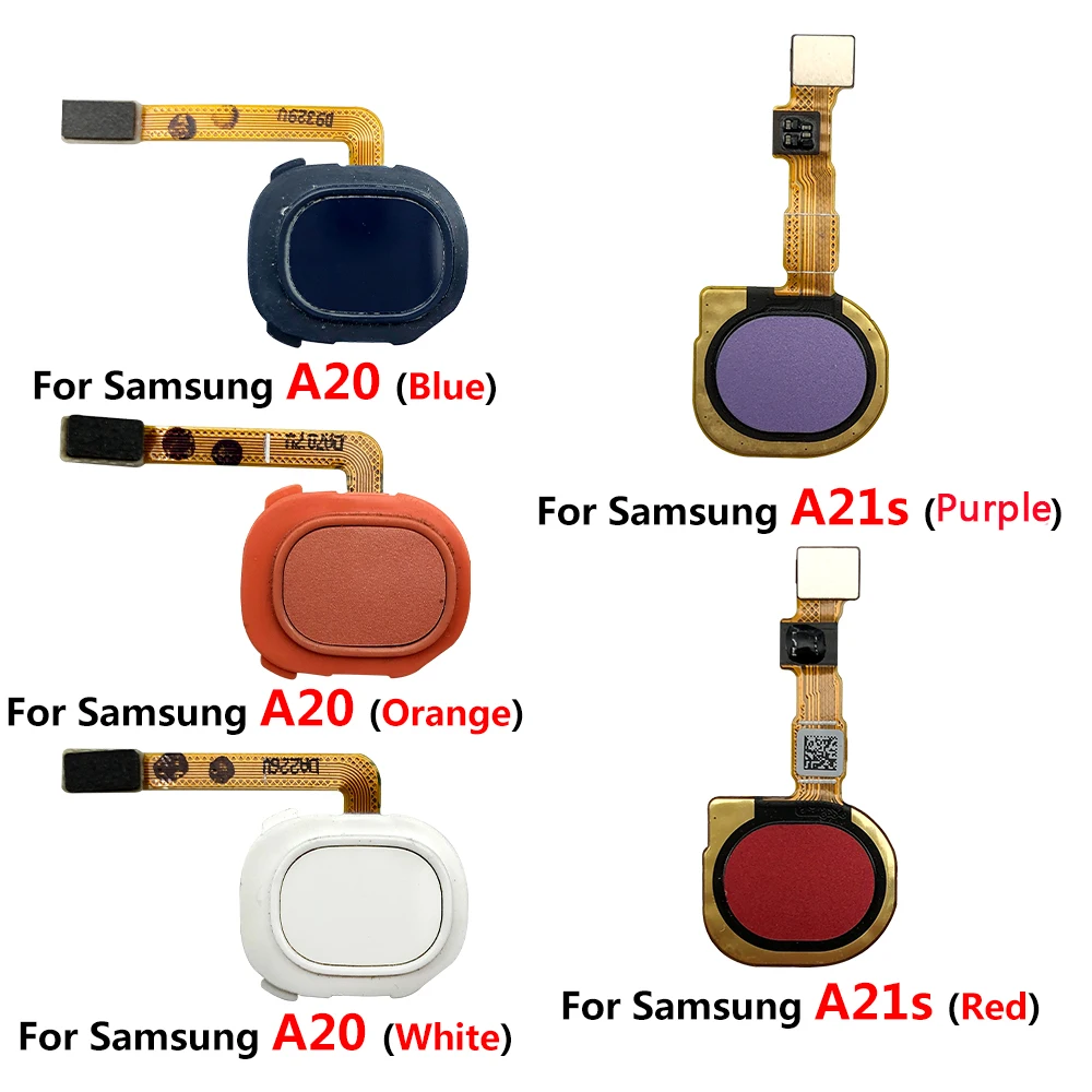 

5pcs/lot For Samsung A11 Fingerprint Sensor Home Button Flex Cable Ribbon Power Home Button Repair Parts For Samsung A20 A21s