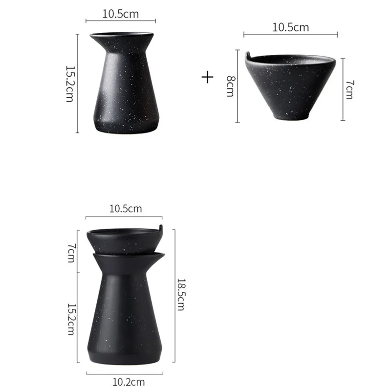 

Ceramic 2 In 1 Coffee Filter Cup Coffee Pot Mug Set Reusable Pour Over Dripper Funnel Basket Creative Coffee Utensils Cafe Gift