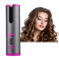 cordless automatic rotating hair curler usb rechargeable curling iron lcd display temperature adjustable hair curler rollerstool