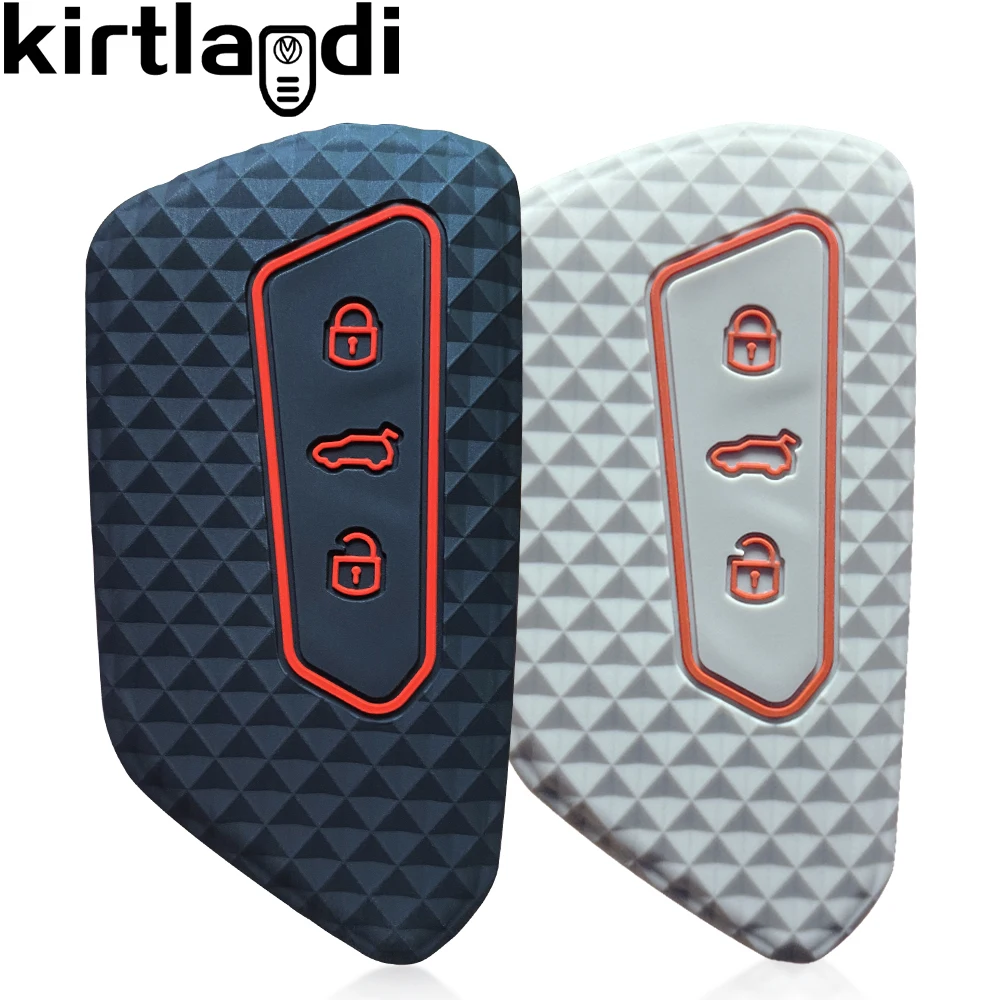 

Silicone Remote Case Key Cover For Skoda Octavia A8 MK8 MK4 2020 2021 For Seat Leon Fr Mk4 Cupra Formentor For VW Golf 8 ID-4