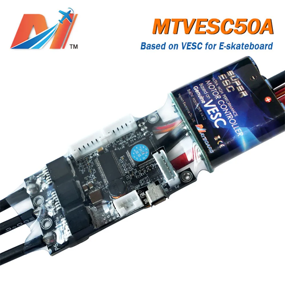Maytech e-longboard комплект SuperESC на основе контроллера VESC и двигателя струйной платы 5055