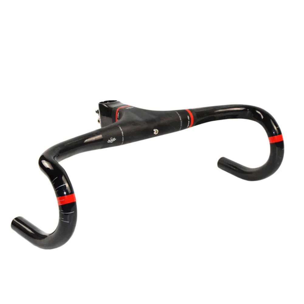 

400 420 440mm Carbon Fiber Bending Handle Bar Road Bike Integrated Curved Handlebar Lightweight Bicycle Drop Bar Cycling Parts