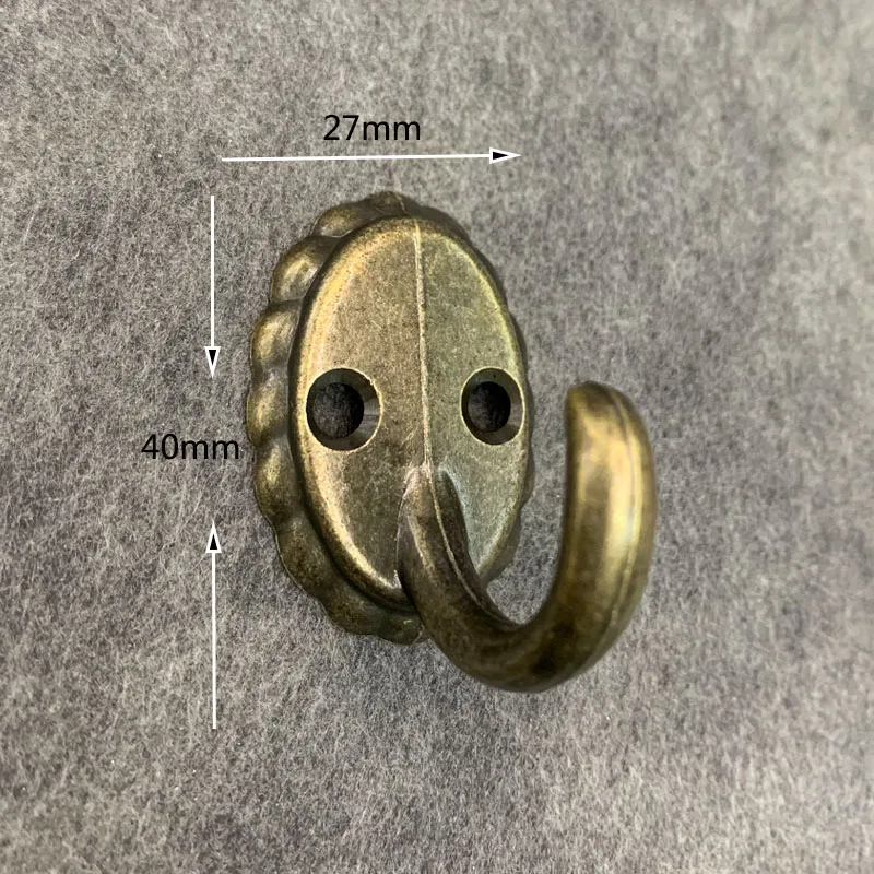 10 металлических цинковых крючков для подвешивания винтажных бронзовых дверей и