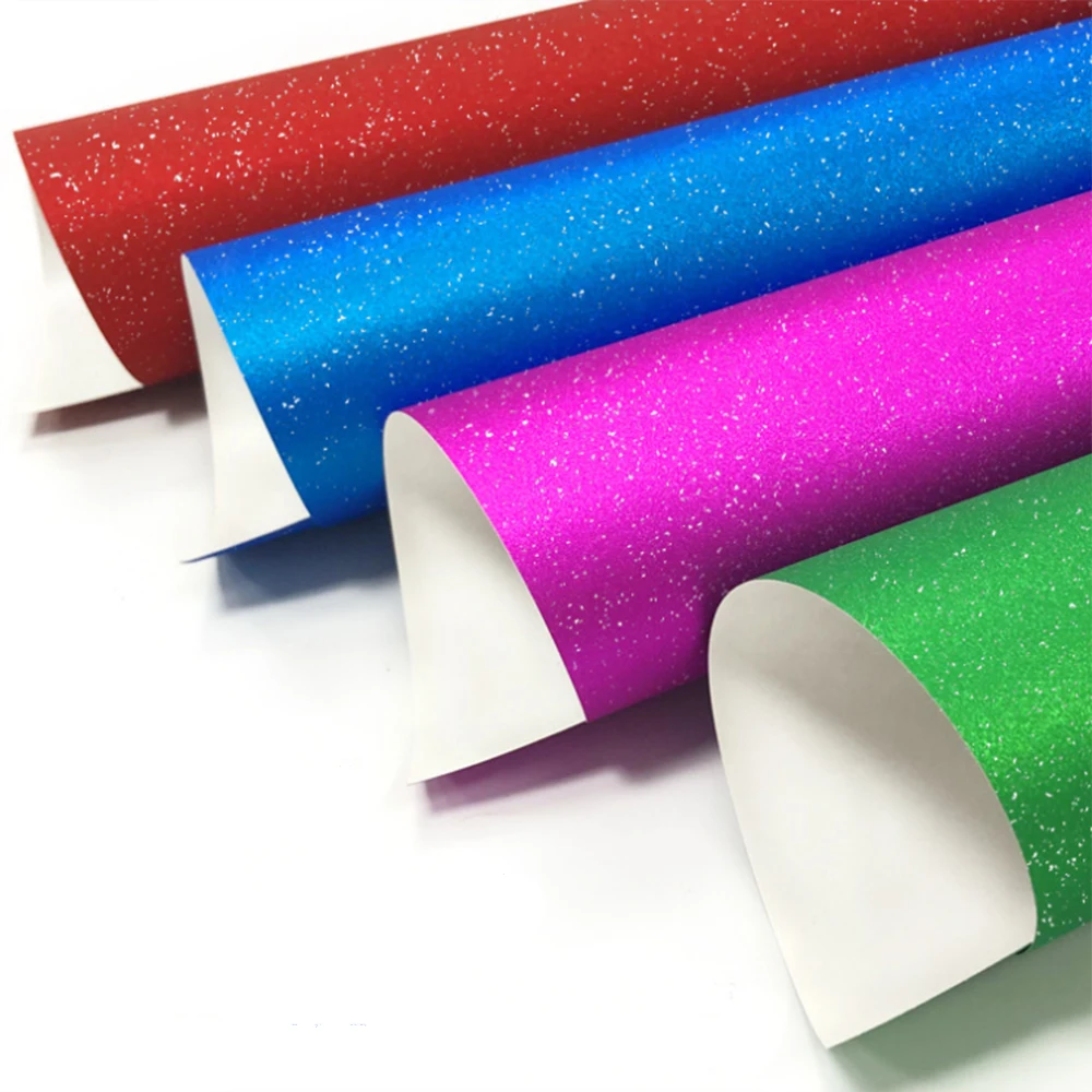 

30cm Width Glitter Permanent Adhesive Vinyl Sheets Set With Transfer Tape for Party Decoration, Sticker, Craft Cutter, Car Decal