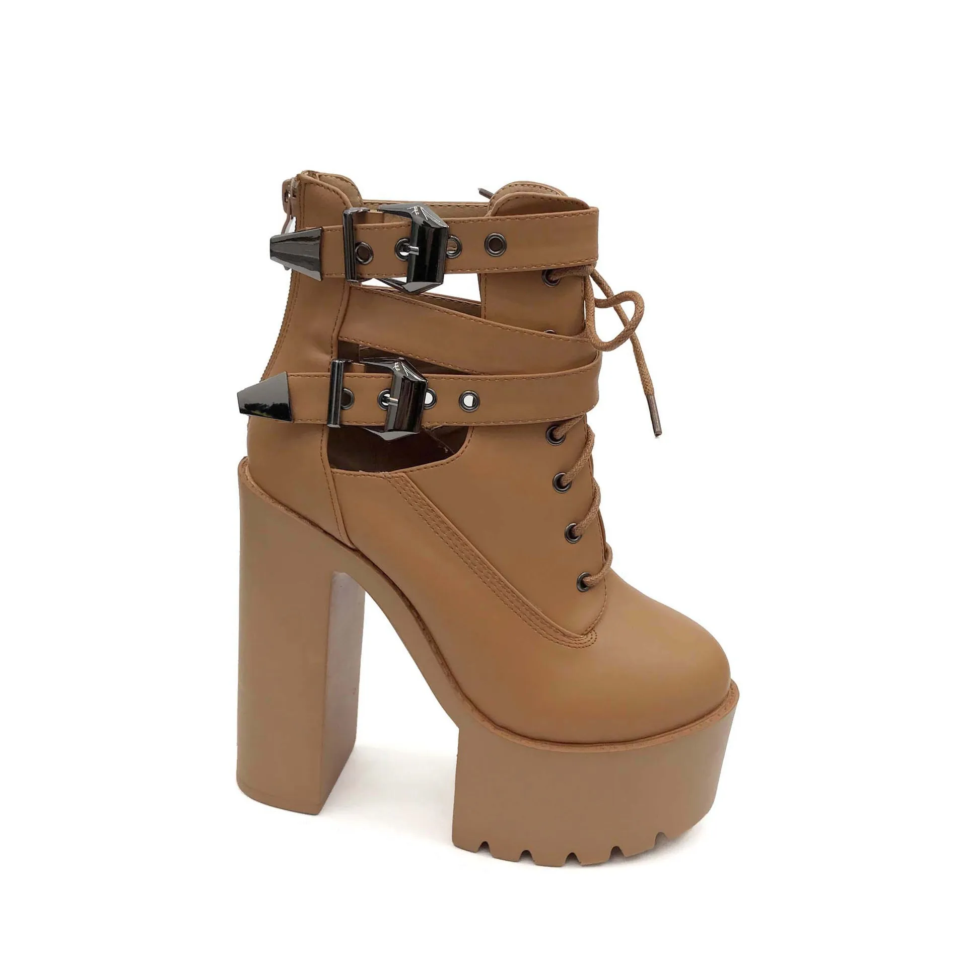 

2020 new Korean short boots super high heel dance runway women's shoes thick soled thick heel boots