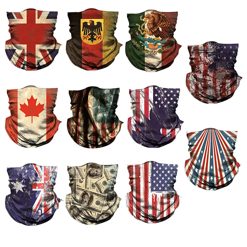 

Mask Dust-proof Flag Digital Printed Multi Functional Seamless Quick Dry Sunshade Outdoor Sweatband Hairband Scarf Cycling Sport