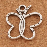 open dots soft butterfly charm beads pendants 19x19 2mm 100pcs zinc alloy fashion jewelry diy l1125