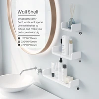 white bathroom shelve abs toilet shampoo toiletries bedroom cosmetics for kitchen accessories storage rack hanger basket holder