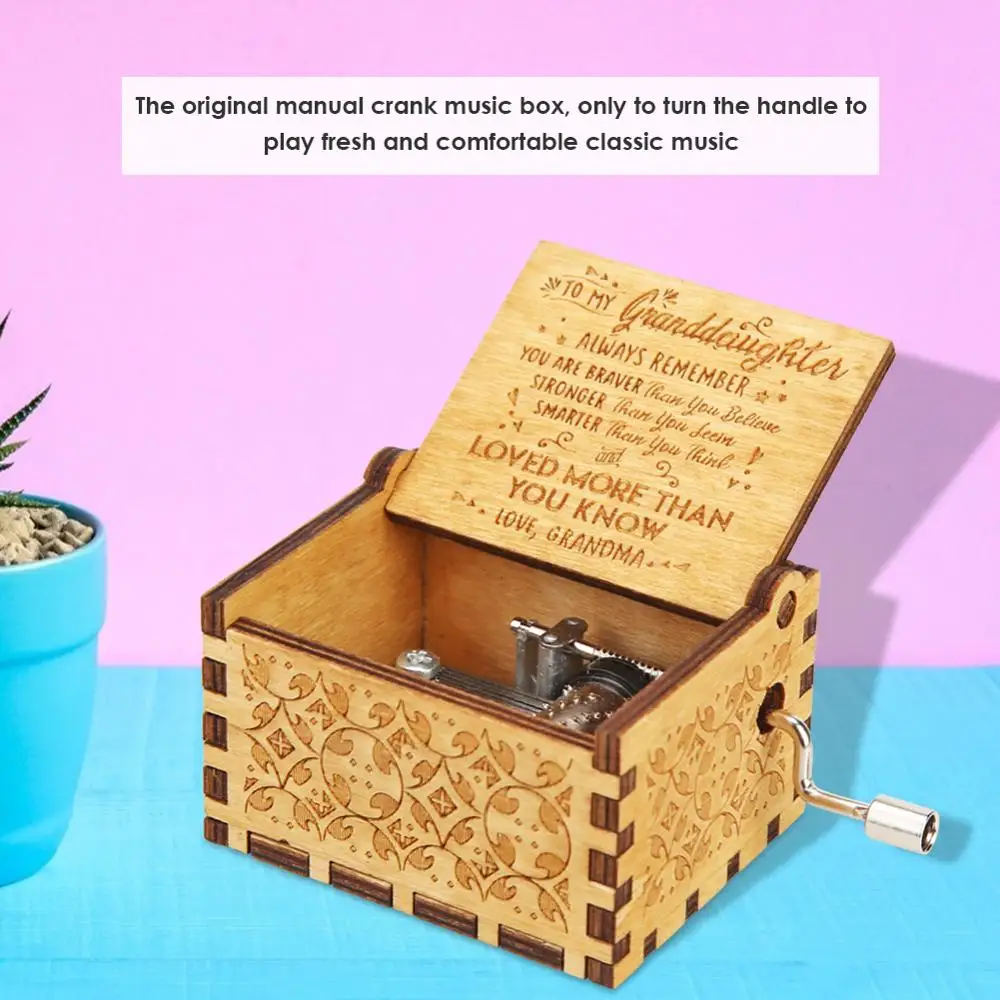 Деревянная резная королева Подарочная музыкальная шкатулка Musica вечерние