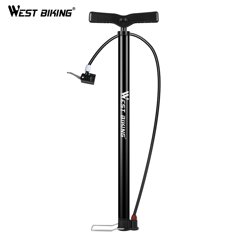

WEST BIKING 160PSI Bicycle Pump Steel Body Cycling Tire Air Inflators Electric Bicycle Accessories High Pressure MTB Bike Pump