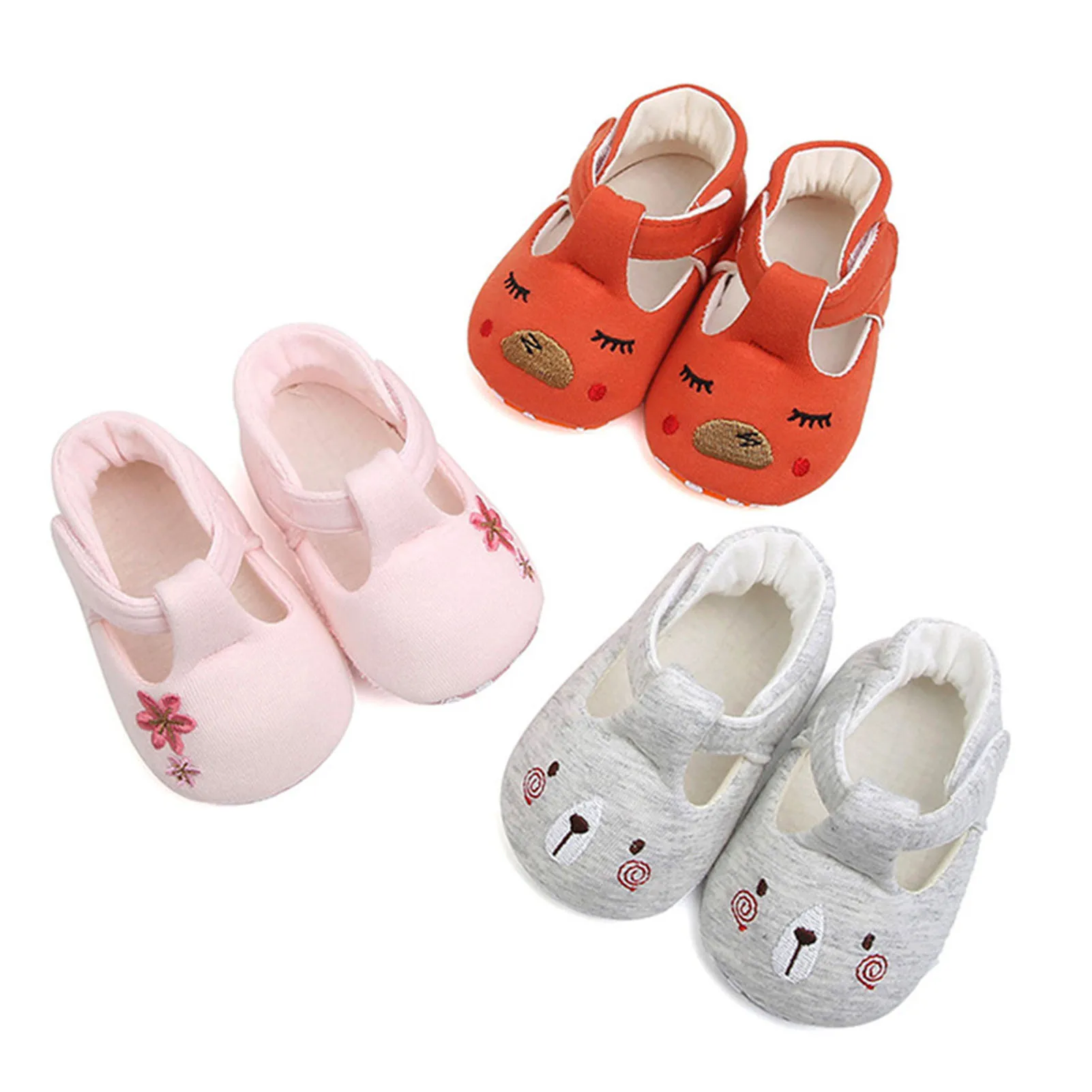 Zapatos antideslizantes de algod&oacute;n con dibujos animados, calzado Unisex para beb&eacute;s, primavera y oto&ntilde;o-1