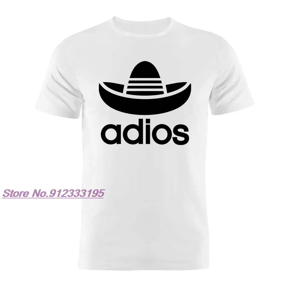 100% Cotton Unisex T Shirt Adios Goodbye Spanish Mexican Funny Parody Geek Gift Tee