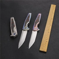 s35vn steel folding knife tc4 titanium alloy sharp high hardness pocket hunting knife edc tactical fruit knife