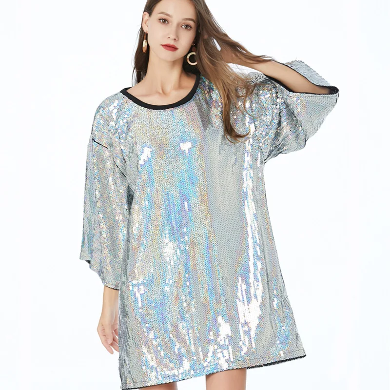 Свободные однотонные футболки в стиле Харадзюку большого размера с бисером