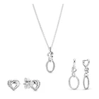 Женский комплект из колье и серёг, в форме сердца