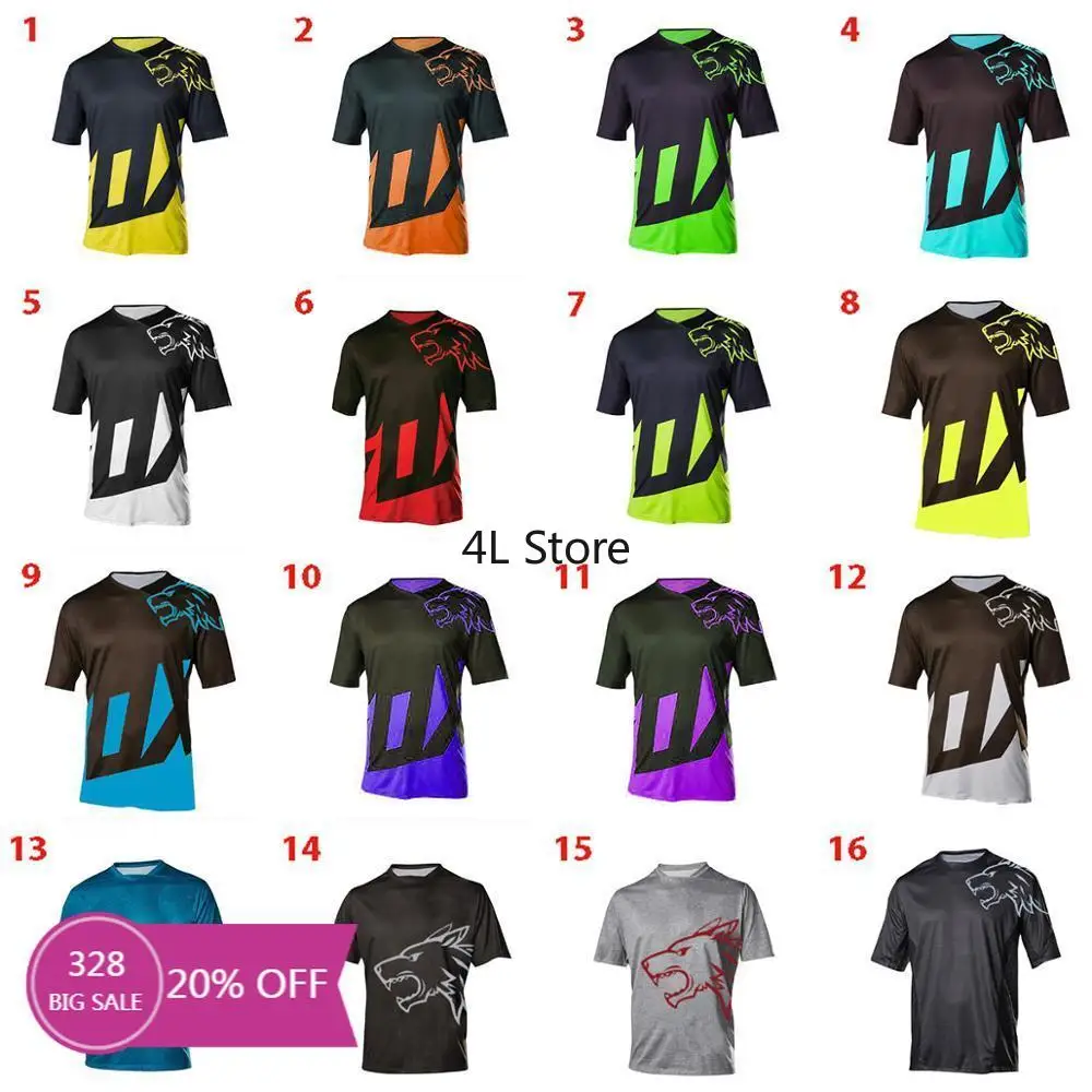 

2023 Short Sleeve Men Downhill Jersey Summer Mens DH Racing Jersey MTB Motocross Jersey Short Sleeve Maillot Ciclismo hombre