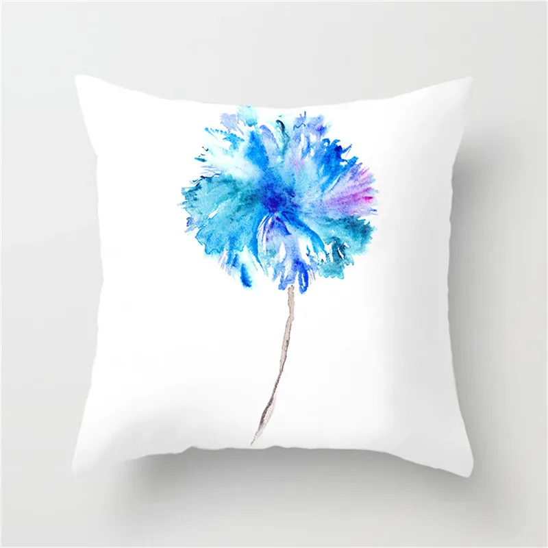 

Fuwatacchi Colorful Flower Pattern Cushion Cover Hazy Style Flowers Pattern Pillowcase Throw Pillows Cover Home Decor 45x45cm