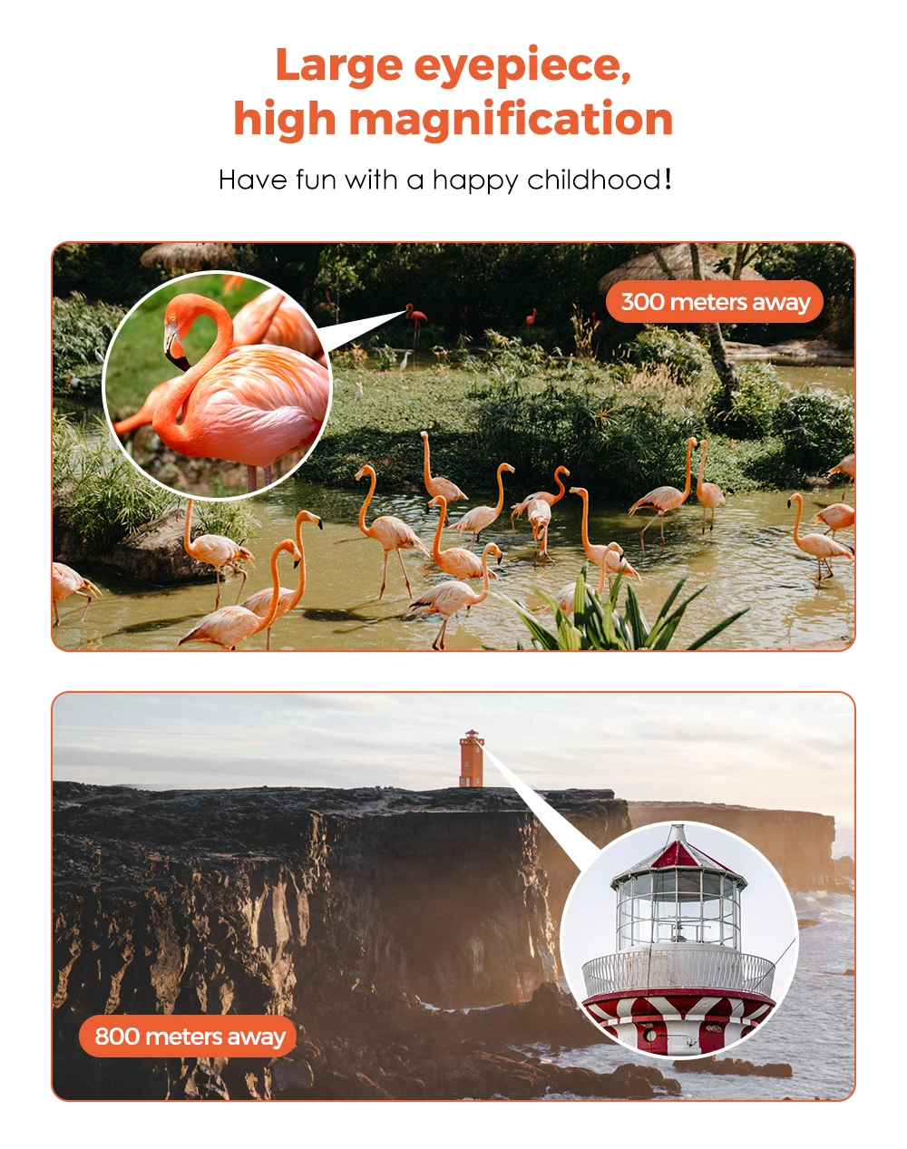 Детский телескоп APEXEL бинокль 8X21 мини портативный компактный зум детский для