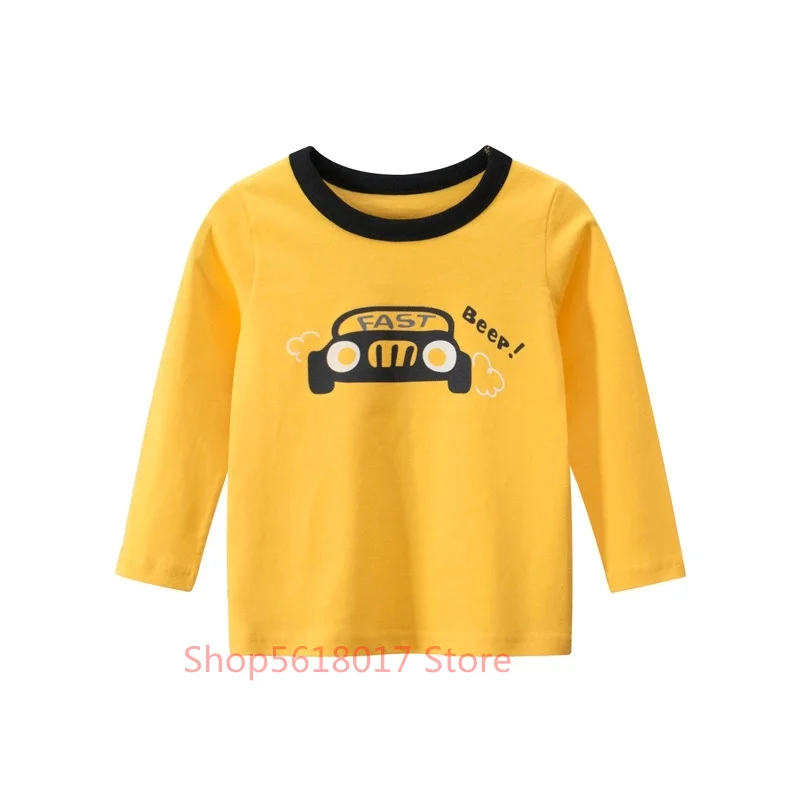 

Baby Boys Shirts 2021 New Boys Autumn Tops T shirts Kids Cartoon Tee Children t shirts for Boys Long Sleeve Boys Cotton Shirts