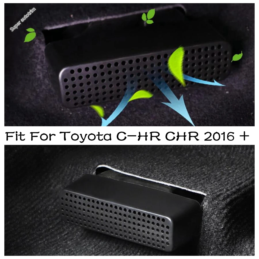 

Заднее сиденье Lapetus, Крышка вентиляционного отверстия кондиционера, отделочная полоса переменного тока, 2 шт. для Toyota C-HR CHR 2016-2021, черные аксе...