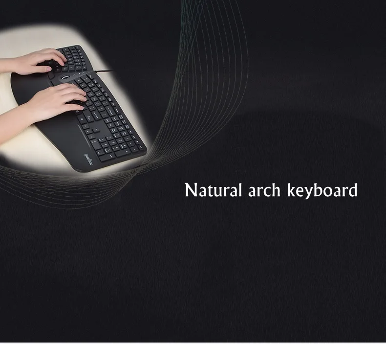 PERIXX PERIDUO-505 Эргономичный USB Проводная клавиатура и мышь набор Эргономичный ноутбук Рабочий стол Offce клавиатура и мышь набор