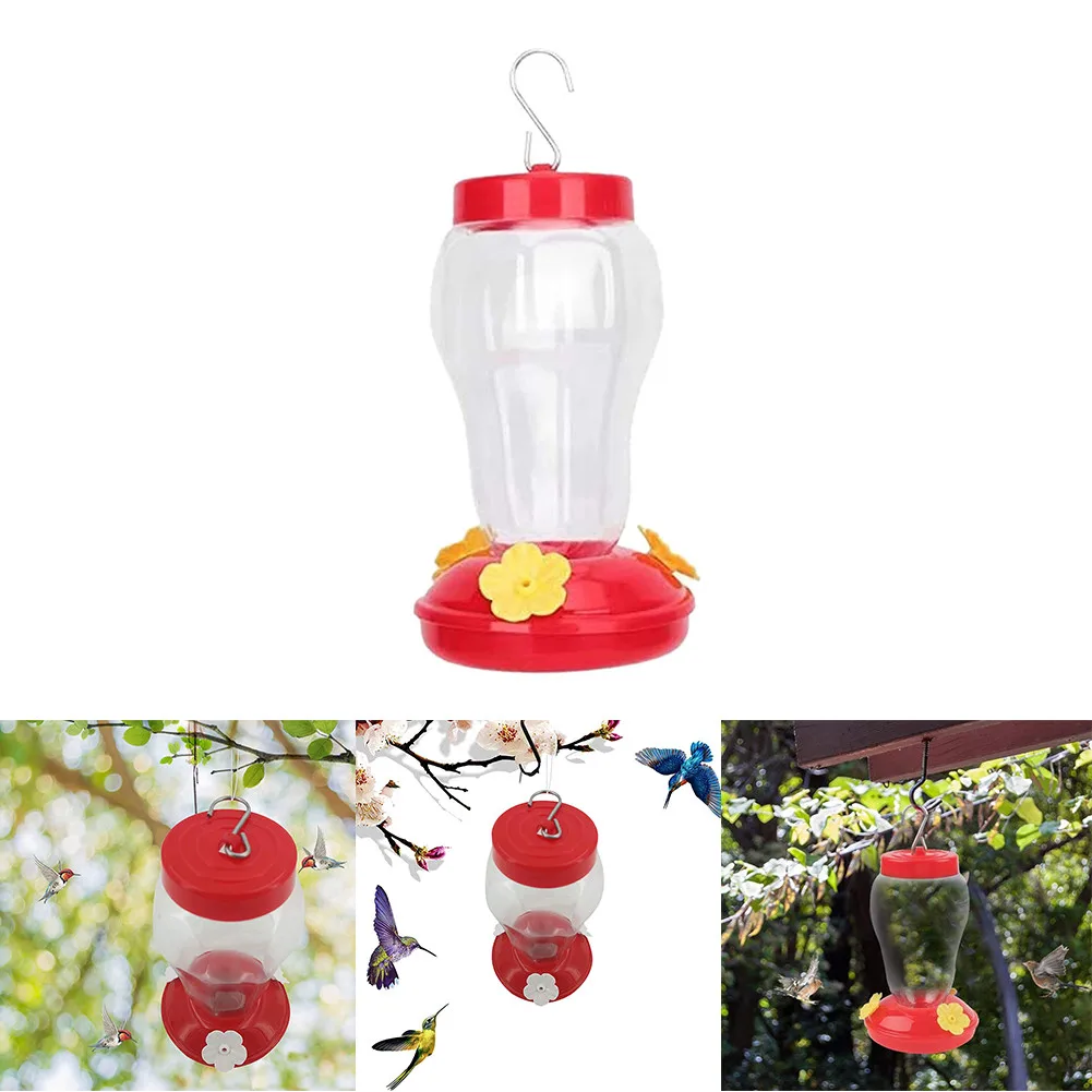 

1x Outdoor Hummingbird Feeder Free Nectar Patio Yard Window Bird Food Feeder Drinker Garden Decoration Bird Feeder