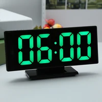led mirror digital alarm clock electronic watch table multifunction snooze night display desktop alarm clocks 1224 hour system