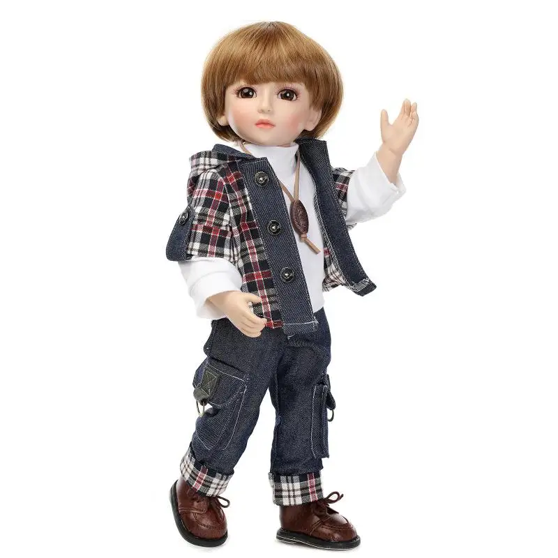 

New Movable Jointed Dolls Toys 45cm BJD 1/4 Baby Girl Boy Doll vinyl Fashion Dolls Toy for kids Gift