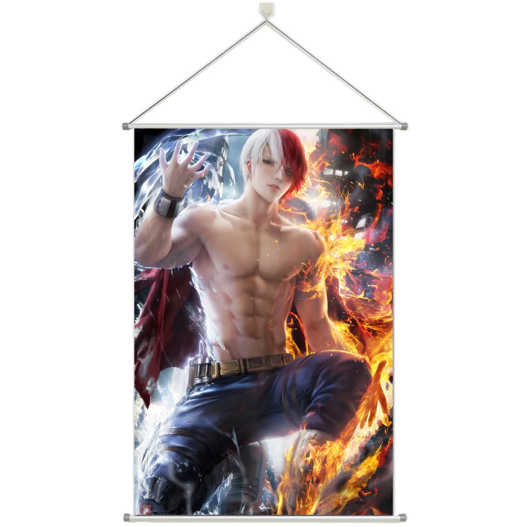 

Anime My Boku no hero academia Shouto Prsonalize Customer Made Alloy Fabric Wall Poster Scroll 60x90cm 24x36inches