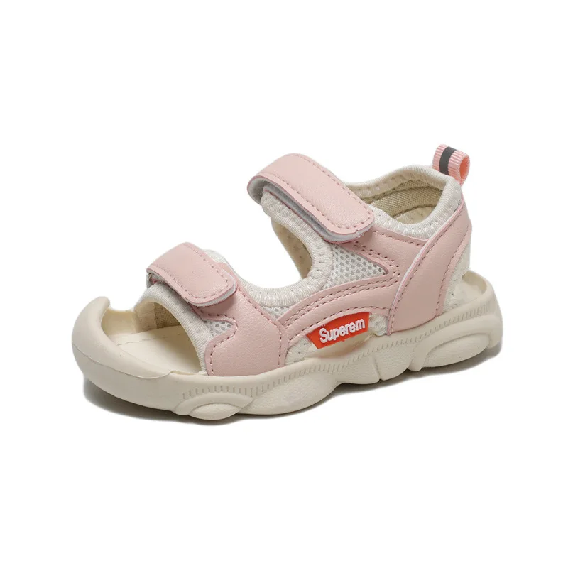 

Children's sandals 2020 summer new boys casual beach shoes girls bear sole shoes soft bottom toe protect baby sandals