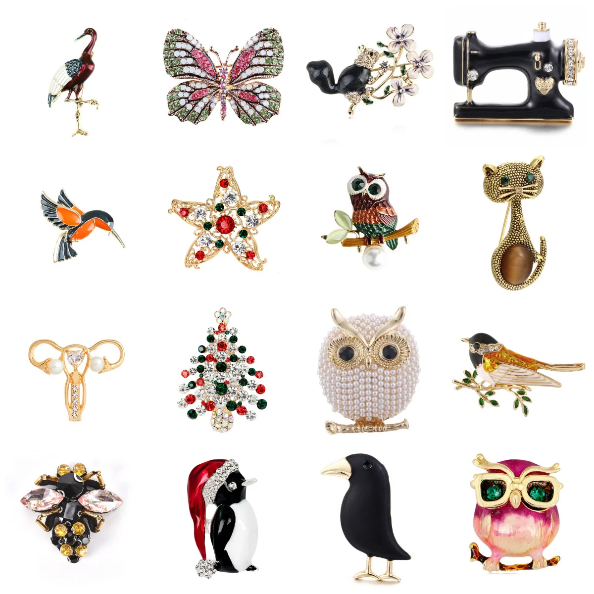 Женская Милая брошь с птицами и попугаями модная эмалированная булавка ручной