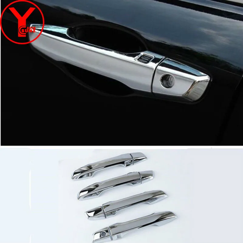 

For Honda Accord 10th 2018 2019 2020 Carbon Fiber Chrome Car Side Door Handle Cover Trim Molding