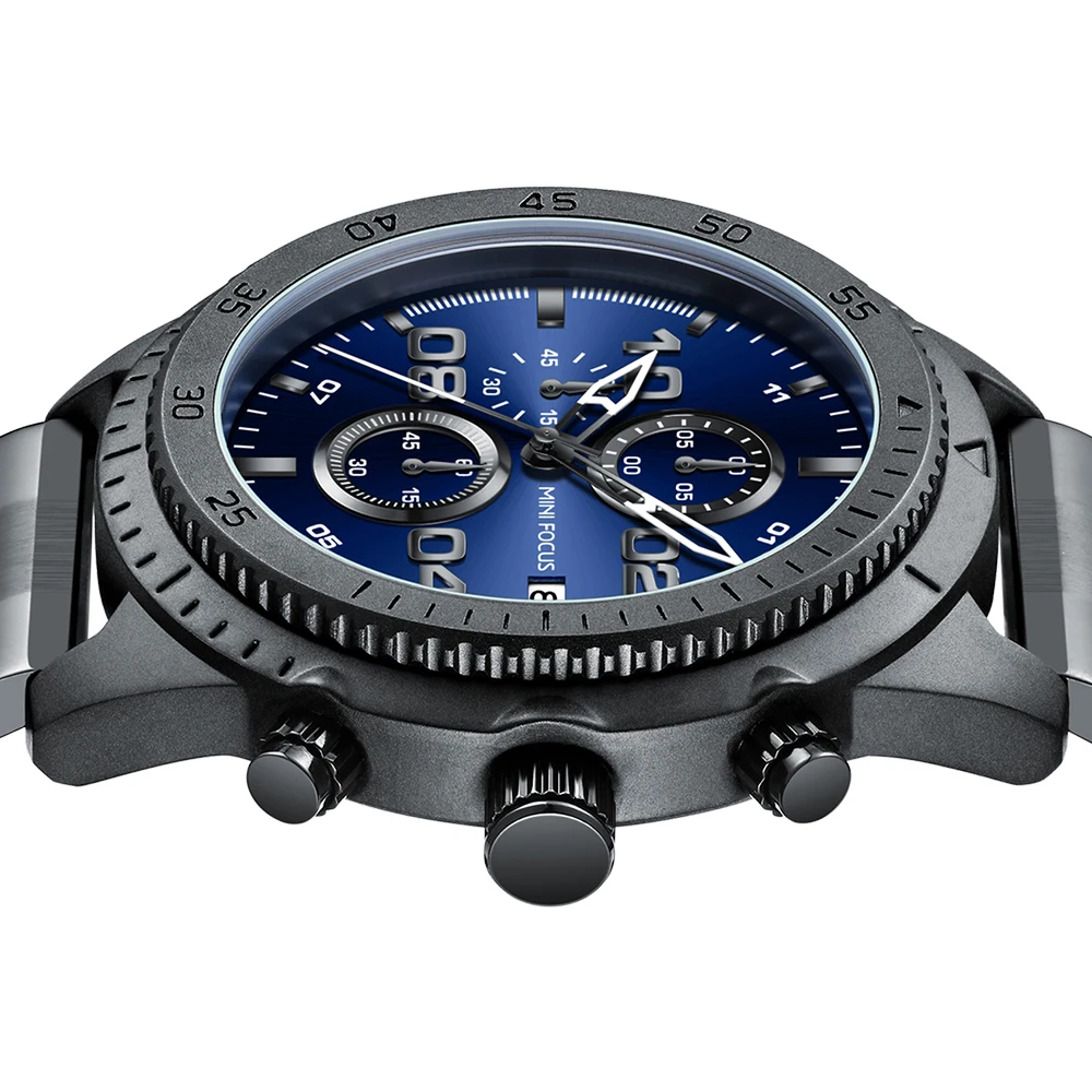 Часы наручные мужские кварцевые из нержавеющей стали модные спортивные