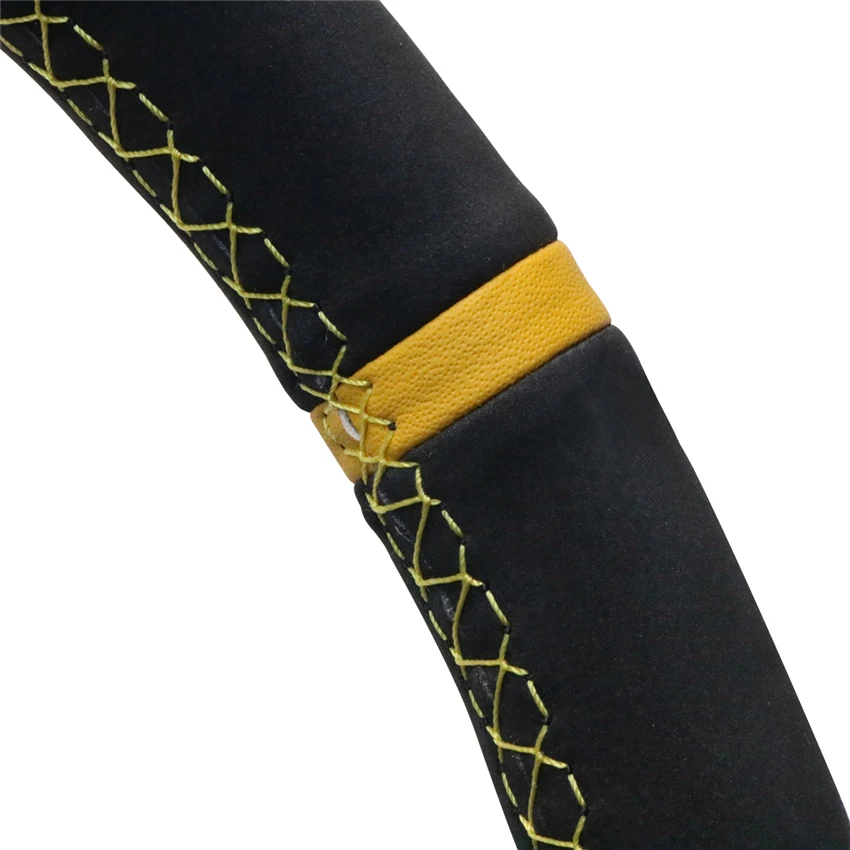 

LQTENLEO Black Suede Leather Car Steering Wheel Cover for Honda S2000 2000-2008 Acura RSX Type-S 2005 Civic 2005 Sport