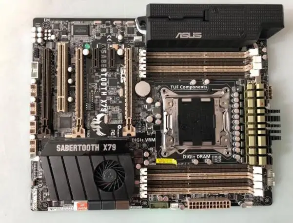 ASUS SABERTOOTH X79 оригинальная материнская плата LGA 2011 DDR3 для i7 ЦП 64 Гб USB2.0 USB3.0