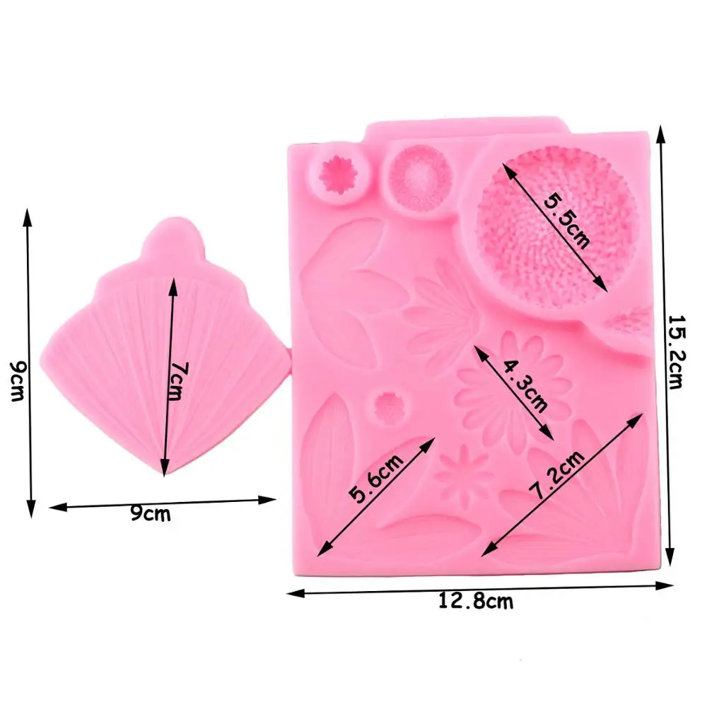 Дейзи силиконовые формы Подсолнух цветы Fondant (сахарная) пресс форма для DIY