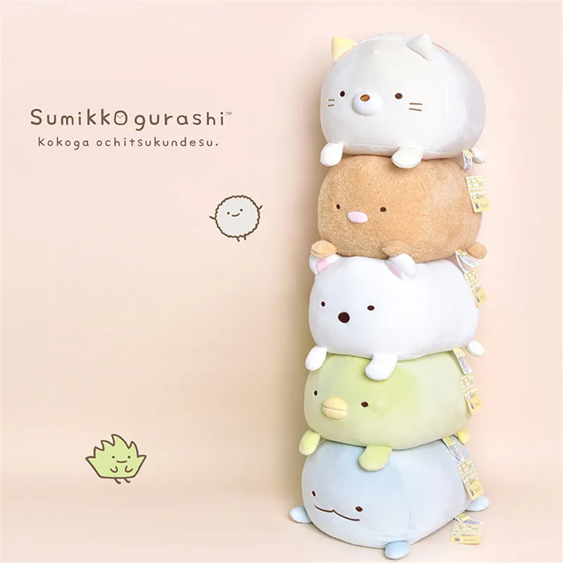 Кукла Плюшевая анимационная Sumikko Gurashi Пингвин-кошка из биомультфильма с углом
