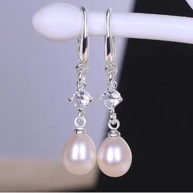 

Серьги из серебра 925 пробы с пресноводным жемчугом 8-9 мм