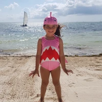 one piece swimwear 2021 children patchwork cartoon shark swimsuit kid baby bathing suit toddler beachwear maillot de bain femme