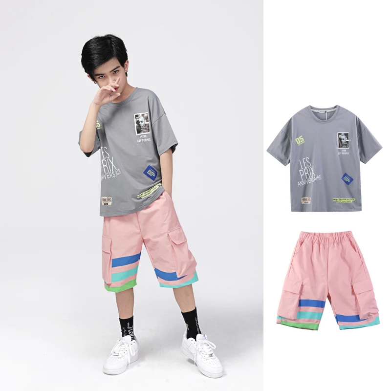 Танцевальные костюмы в стиле хип хоп для мальчиков Уличная танцевальная одежда